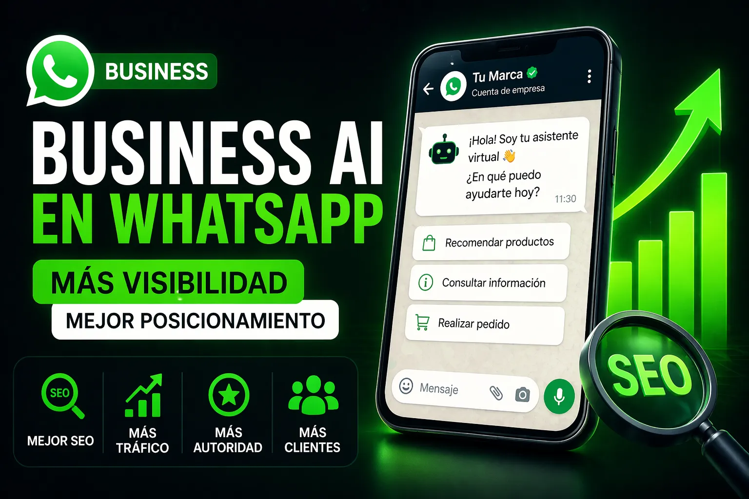 Visibilidad de SEO con WhatsApp Bussiness AI