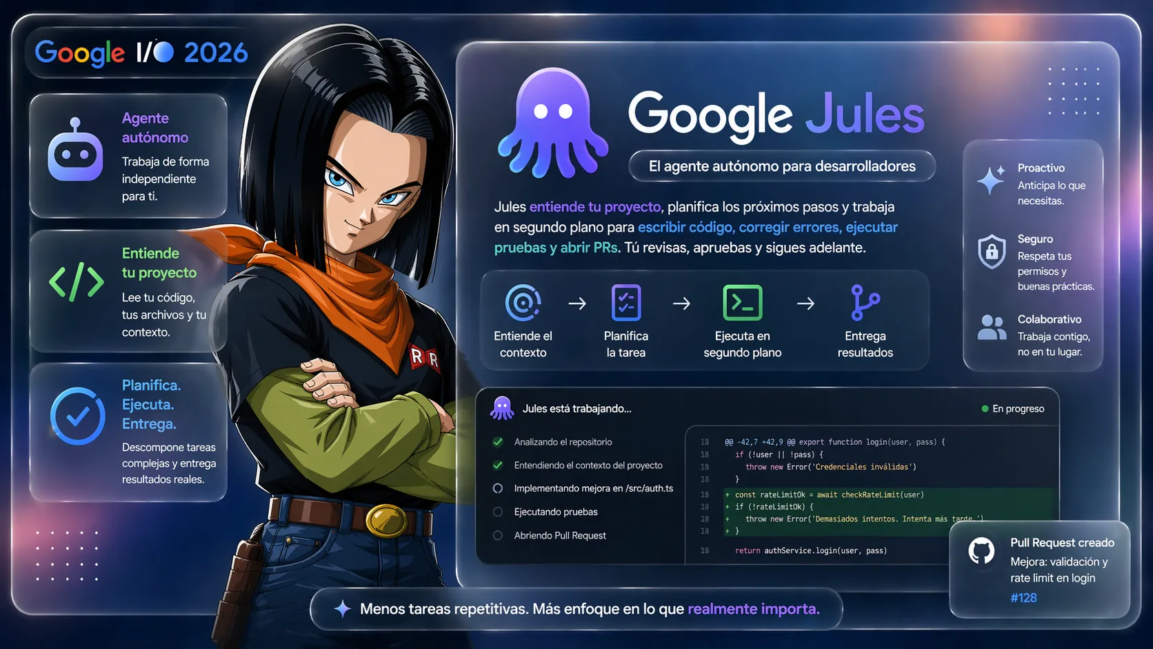 Miniatura de Google Jules agente aut&oacute;nomo para desarrolladores