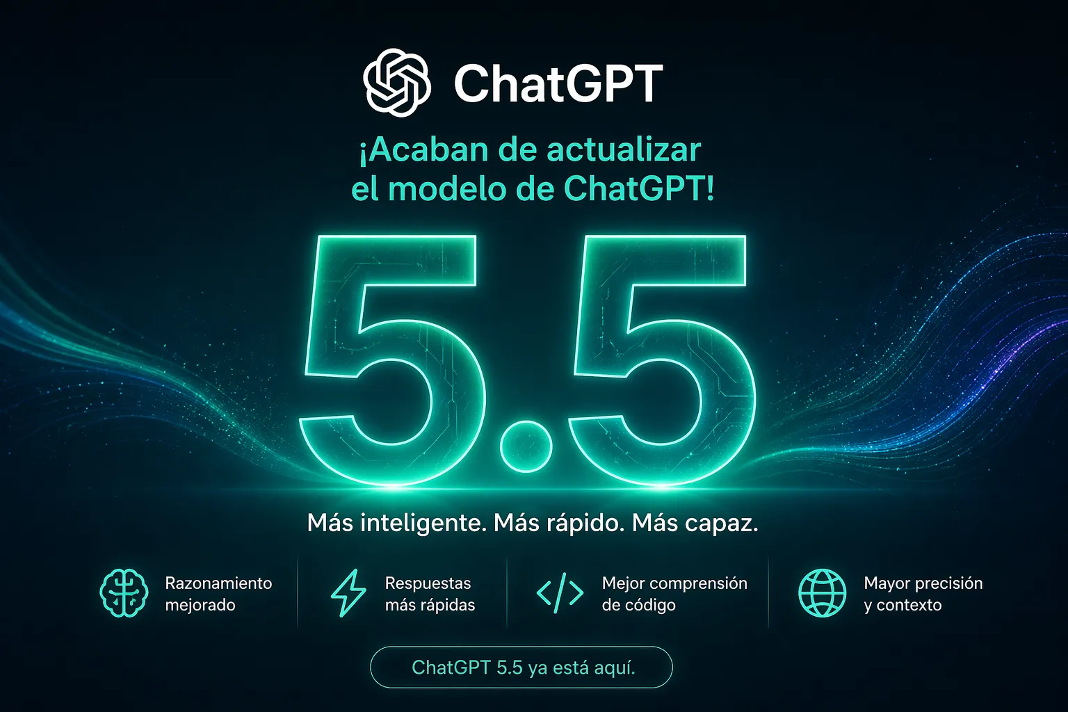 ChatGPT 5.5 ya llegó: la nueva inteligencia artificial de OpenAI que lo cambia todo