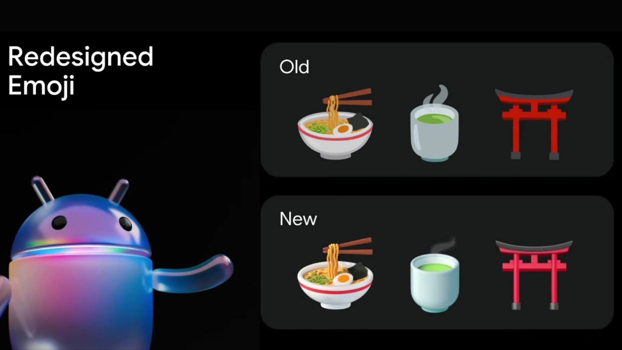 Cambios en los emojis Android 17