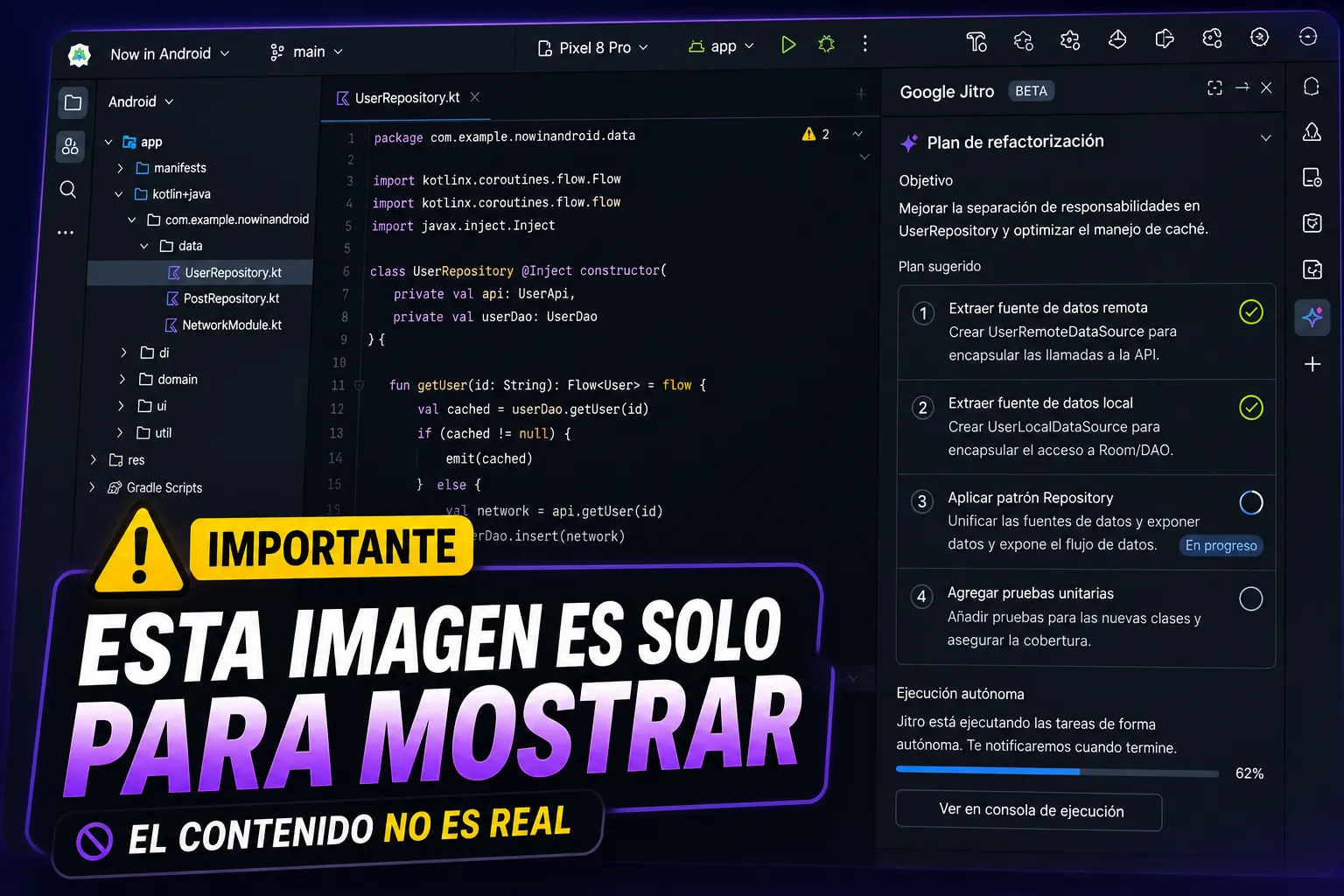 Google Jitro en Android Studio