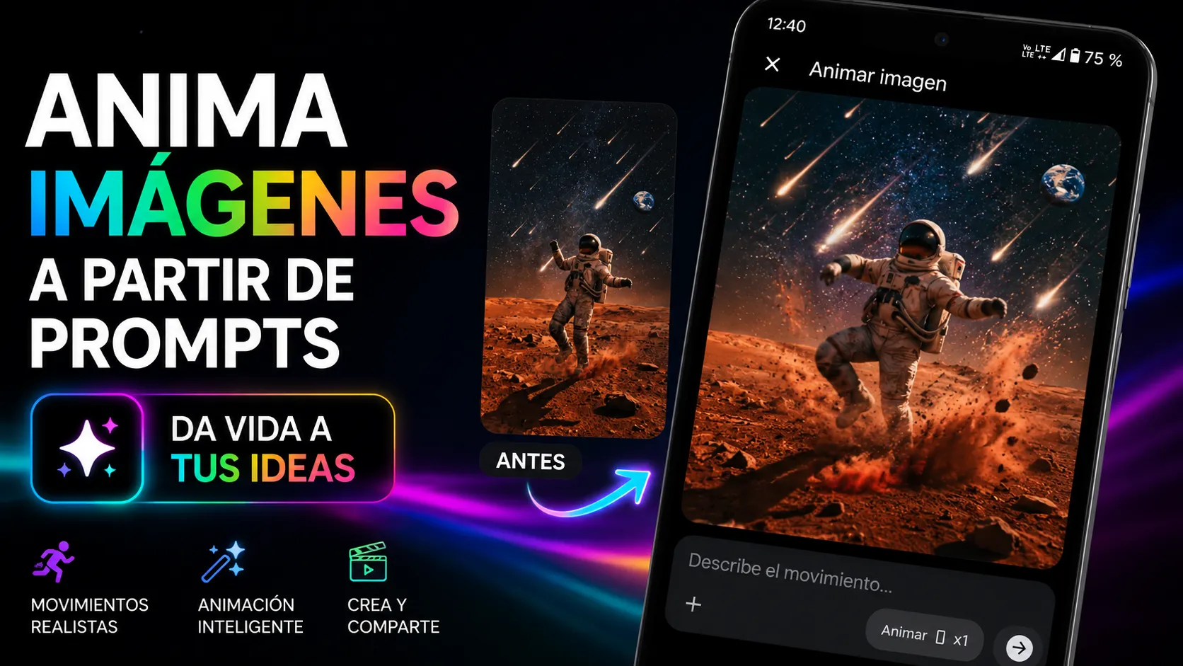 Herramienta Magic Motion en Android para animar fotos y convertirlas en video