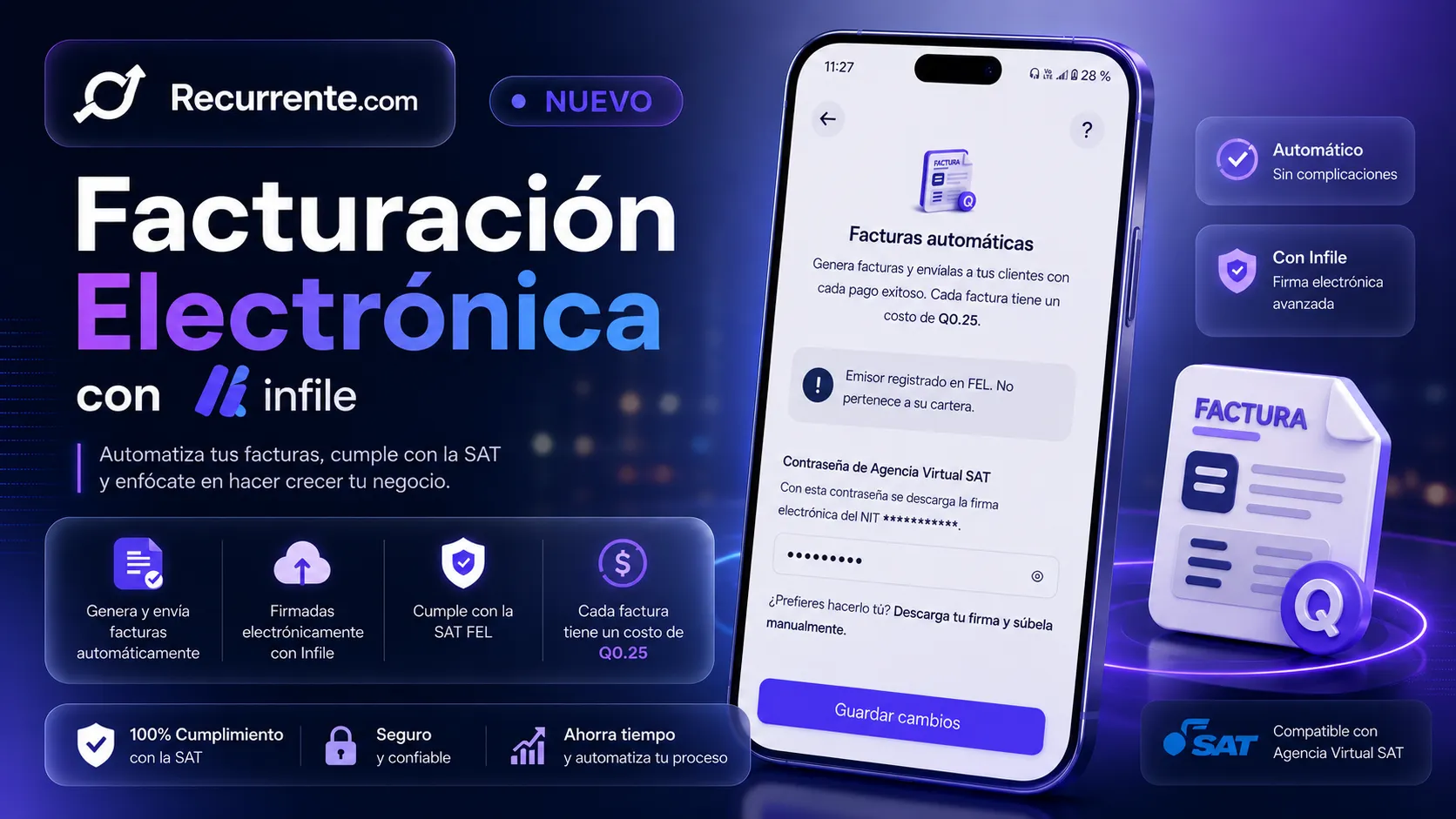 Facturaci&oacute;n electr&oacute;nica en Recurrente con Infile 