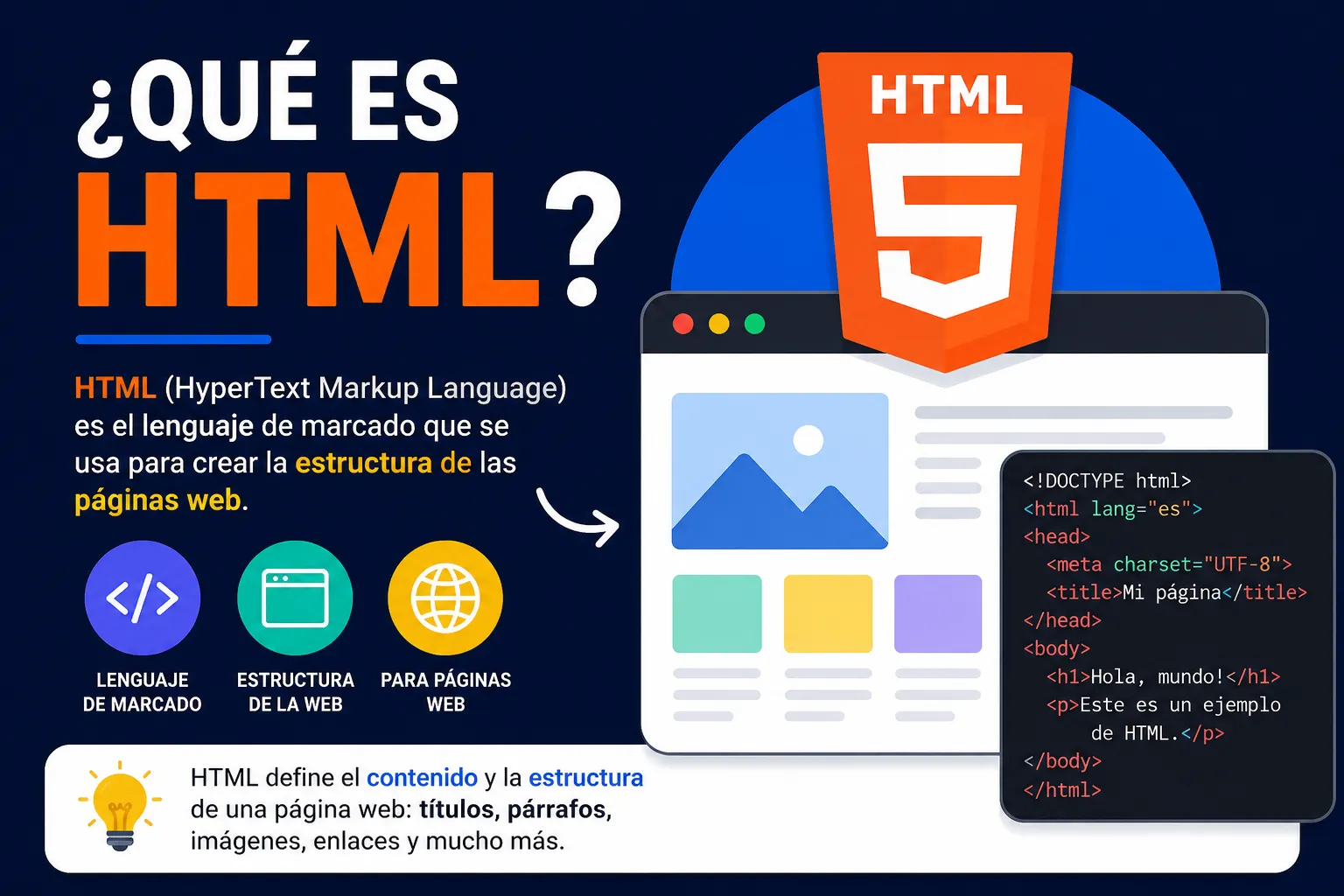 Que significa HTML y su estructura 