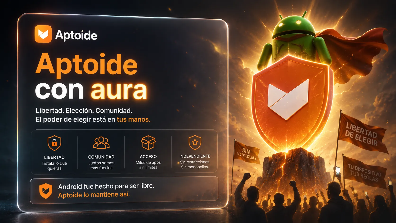 Aptoide dice que Android fue hecho para ser libre