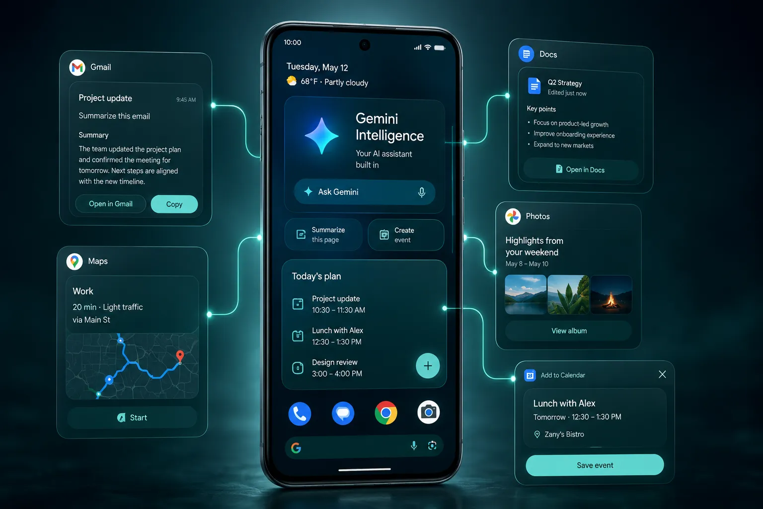Gemini Inteligence podr&aacute; crear Widgets