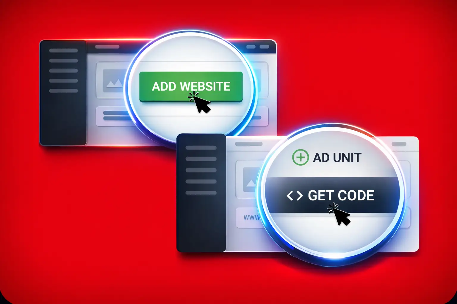 Gestión de sitios web en el panel de Adsterra